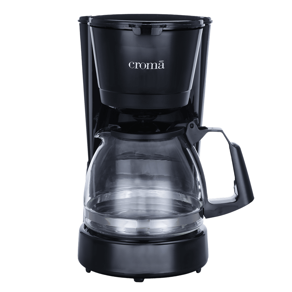 Buy Croma 600 Watt 5 Cups Manual Black Coffee Maker with Rust Resistant (Black) Online Croma